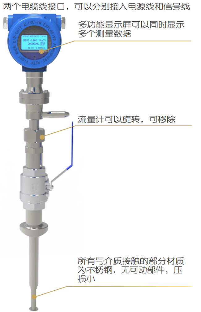 熱式氣體質量流量計結構圖